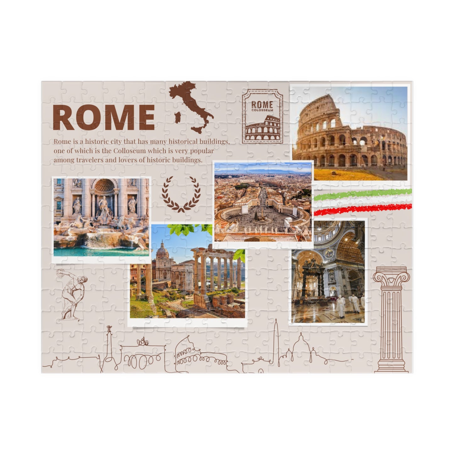 Puzzle - Rome (110, 252, 520, 1014-pièces)